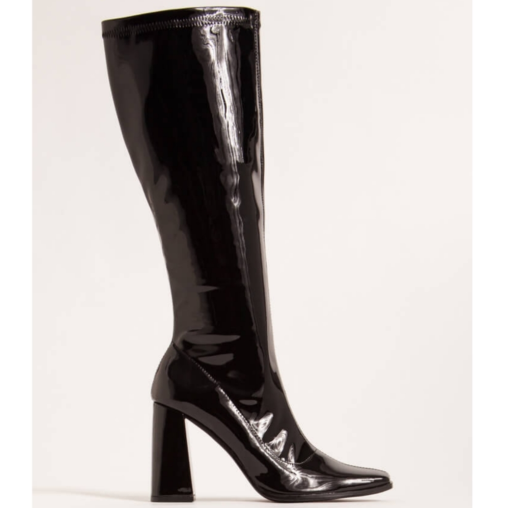 𝙇𝙖𝙨𝙩 𝙎𝙞𝙯 9🖤Downtown Muse Patent Boot - BLACK PATENT - Picture 6 of 12
